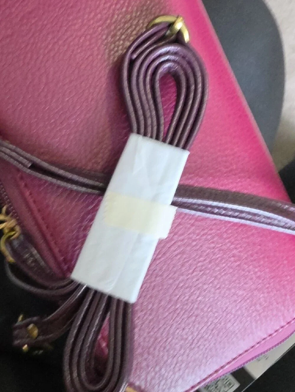 The Sak Pink Magenta Leather Crossbody Wallet with Strap